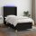 vidaXL Boxspringbett mit Matratze &amp; LED Schwarz 90x190 cm Stoff