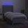 vidaXL Boxspringbett mit Matratze &amp; LED Hellgrau 90x200 cm Stoff