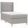 vidaXL Boxspringbett mit Matratze &amp; LED Hellgrau 90x200 cm Stoff