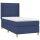 vidaXL Boxspringbett mit Matratze &amp; LED Blau 90x200 cm Stoff