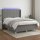 vidaXL Boxspringbett mit Matratze &amp; LED Dunkelgrau 140x190 cm Stoff