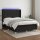 vidaXL Boxspringbett mit Matratze &amp; LED Schwarz 140x200 cm Stoff