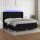 vidaXL Boxspringbett mit Matratze &amp; LED Schwarz 160x200 cm Stoff