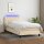 vidaXL Boxspringbett mit Matratze &amp; LED Creme 90x200 cm Stoff