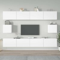 vidaXL 6-tlg. TV-Schrank-Set Wei&szlig; Holzwerkstoff