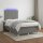 vidaXL Boxspringbett mit Matratze &amp; LED Dunkelgrau 120x200 cm Stoff