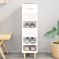 vidaXL Schuhschrank Hochglanz-Weiß 30x35x105 cm...