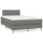 vidaXL Boxspringbett mit Matratze Dunkelgrau 120x200 cm Stoff