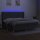 vidaXL Boxspringbett mit Matratze &amp; LED Dunkelgrau 200x200 cm Stoff