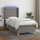 vidaXL Boxspringbett mit Matratze &amp; LED Dunkelgrau 80x200 cm Stoff