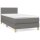 vidaXL Boxspringbett mit Matratze Dunkelgrau 90x190 cm Stoff