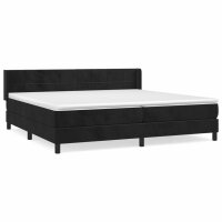 vidaXL Boxspringbett mit Matratze Schwarz 200x200 cm Samt