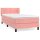 vidaXL Boxspringbett mit Matratze Rosa 100x200 cm Samt