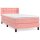 WOWONA Boxspringbett mit Matratze Rosa 100x200 cm Samt