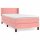 vidaXL Boxspringbett mit Matratze Rosa 100x200 cm Samt