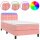 WOWONA Boxspringbett mit Matratze &amp; LED Rosa 100x200 cm Samt