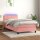 vidaXL Boxspringbett mit Matratze &amp; LED Rosa 100x200 cm Samt