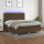 vidaXL Boxspringbett mit Matratze &amp; LED Dunkelbraun 160x200 cm Stoff