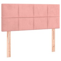 vidaXL Boxspringbett mit Matratze Rosa 100x200 cm Samt