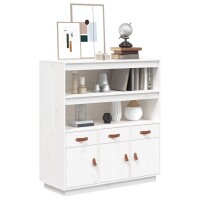 vidaXL Highboard Wei&szlig; 100x40x108,5 cm Massivholz Kiefer