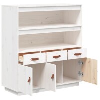 vidaXL Highboard Wei&szlig; 100x40x108,5 cm Massivholz Kiefer