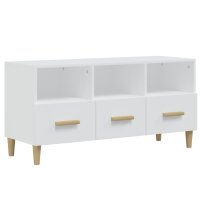 vidaXL TV-Schrank Hochglanz-Wei&szlig; 102x36x50 cm Holzwerkstoff