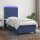 WOWONA Boxspringbett mit Matratze &amp; LED Blau 90x190 cm Stoff