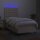 vidaXL Boxspringbett mit Matratze &amp; LED Creme 100x200 cm Stoff