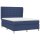 vidaXL Boxspringbett mit Matratze Blau 140x190 cm Stoff