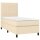 vidaXL Boxspringbett mit Matratze Creme 100x200 cm Stoff