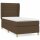 vidaXL Boxspringbett mit Matratze Dunkelbraun 90x190 cm Stoff