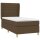 vidaXL Boxspringbett mit Matratze Dunkelbraun 90x190 cm Stoff