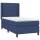 vidaXL Boxspringbett mit Matratze Blau 90x190 cm Stoff