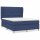 vidaXL Boxspringbett mit Matratze Blau 140x190 cm Stoff