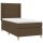 vidaXL Boxspringbett mit Matratze Dunkelbraun 90x190 cm Stoff