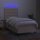 WOWONA Boxspringbett mit Matratze &amp; LED Creme 100x200 cm Stoff