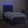 WOWONA Boxspringbett mit Matratze &amp; LED Blau 90x190 cm Stoff