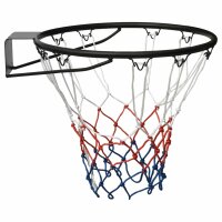 vidaXL Basketballring Schwarz 45 cm Stahl