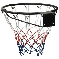 vidaXL Basketballring Schwarz 45 cm Stahl