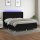 vidaXL Boxspringbett mit Matratze &amp; LED Schwarz 180x200 cm Stoff