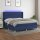 vidaXL Boxspringbett mit Matratze &amp; LED Blau 180x200 cm Stoff