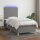 vidaXL Boxspringbett mit Matratze &amp; LED Dunkelgrau 90x190 cm Stoff