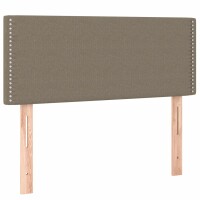 vidaXL Boxspringbett mit Matratze &amp; LED Taupe 90x200 cm Stoff