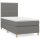 vidaXL Boxspringbett mit Matratze Dunkelgrau 90x190 cm Stoff