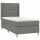 vidaXL Boxspringbett mit Matratze Dunkelgrau 90x190 cm Stoff