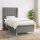 vidaXL Boxspringbett mit Matratze Dunkelgrau 90x190 cm Stoff