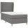 vidaXL Boxspringbett mit Matratze Dunkelgrau 90x190 cm Stoff