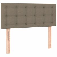 vidaXL Boxspringbett mit Matratze &amp; LED Taupe 90x200 cm Stoff