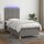 vidaXL Boxspringbett mit Matratze &amp; LED Dunkelgrau 90x190 cm Stoff