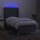 vidaXL Boxspringbett mit Matratze &amp; LED Dunkelgrau 90x190 cm Stoff